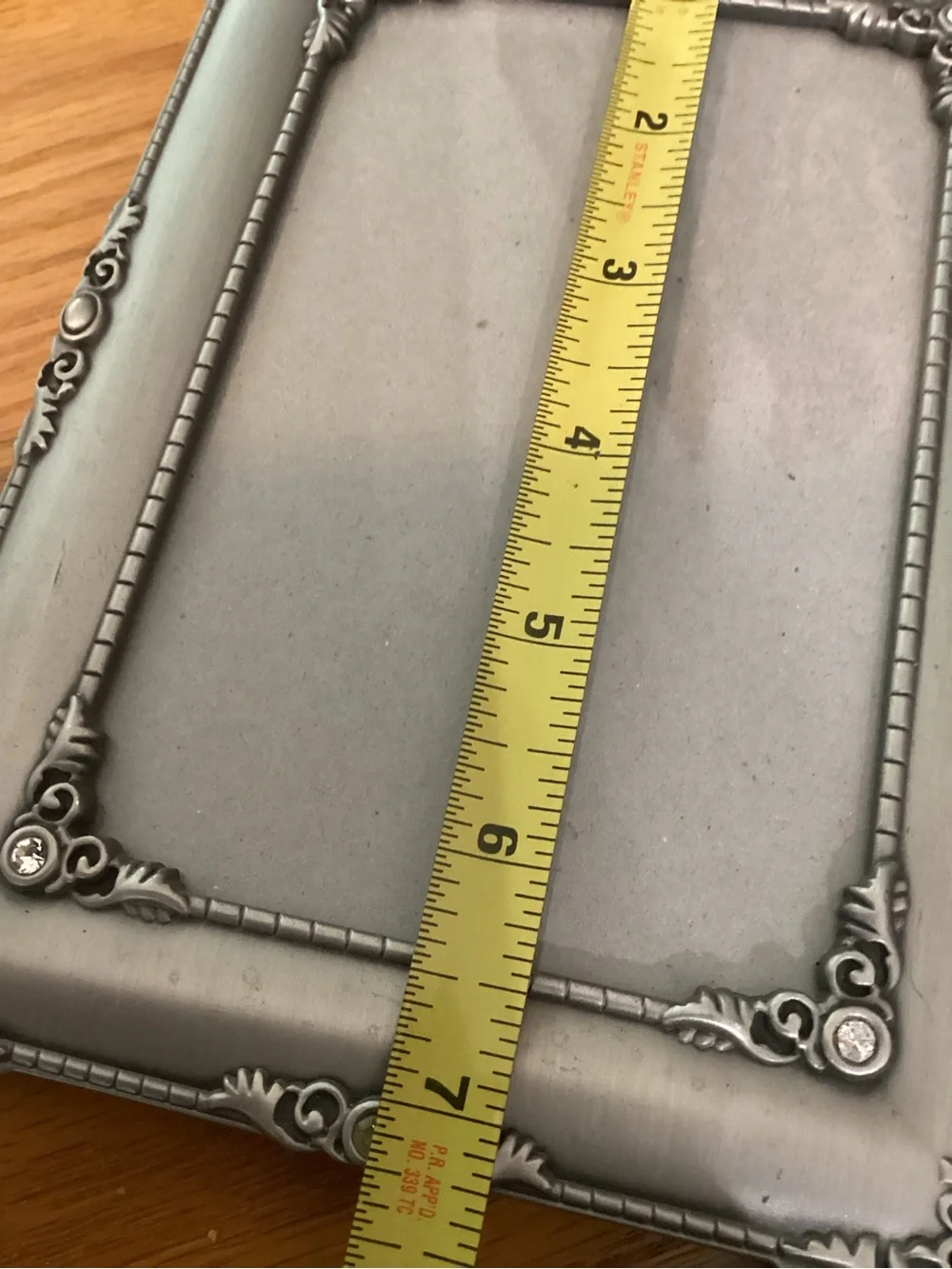 Ornate Silver Decorative Picture Frame - Elegant Home Accent holds a 4x6